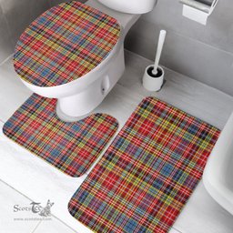 Scottish Drummond of Strathallan Clan Tartan Bath Rug Set Plaid Bathroom Set
