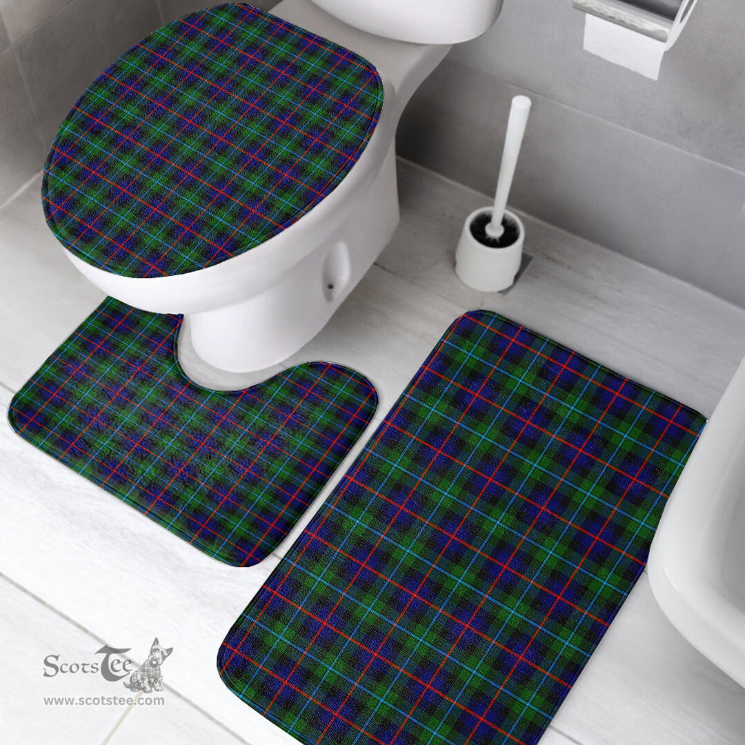Scottish Campbell of Cawdor Modern Clan Tartan Bath Rug Set Plaid Bathroom Set