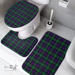 Scottish Campbell of Cawdor Modern Clan Tartan Bath Rug Set Plaid Bathroom Set