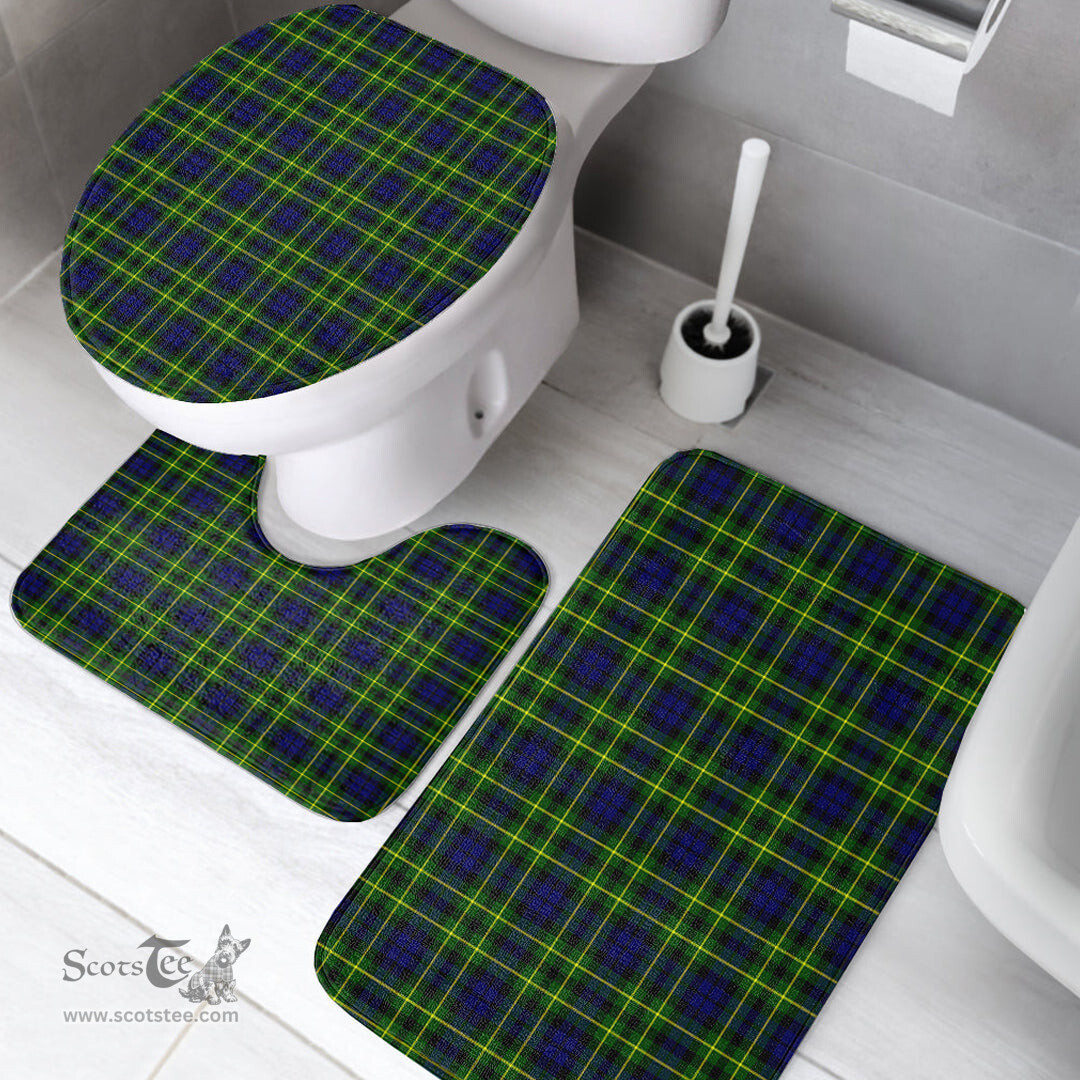 Scottish Campbell of Breadalbane Modern Clan Tartan Bath Rug Set Plaid Bathroom Set