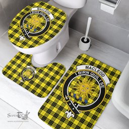 Scottish MacLeod of Lewis Modern Clan Crest Tartan Bath Rug Set Plaid Bathroom Set