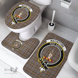 Scottish MacIntyre Hunting Weathered Clan Crest Tartan Bath Rug Set Plaid Bathroom Set