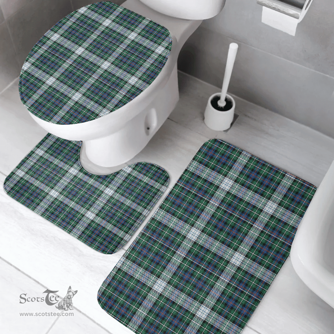 Scottish MacKenzie Dress Ancient Clan Tartan Bath Rug Set Plaid Bathroom Set