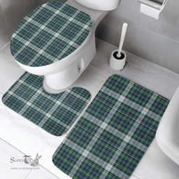 Scottish MacKenzie Dress Ancient Clan Tartan Bath Rug Set Plaid Bathroom Set