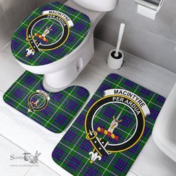 Scottish MacIntyre Hunting Modern Clan Crest Tartan Bath Rug Set Plaid Bathroom Set