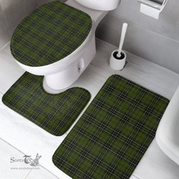 Scottish MacLean Hunting Clan Tartan Bath Rug Set Plaid Bathroom Set