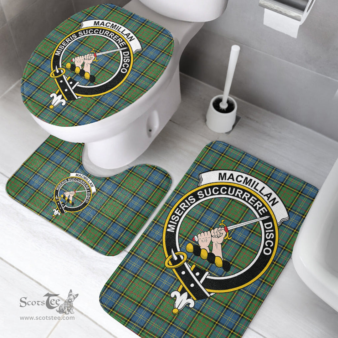 Scottish MacMillan Hunting Ancient Clan Crest Tartan Bath Rug Set Plaid Bathroom Set
