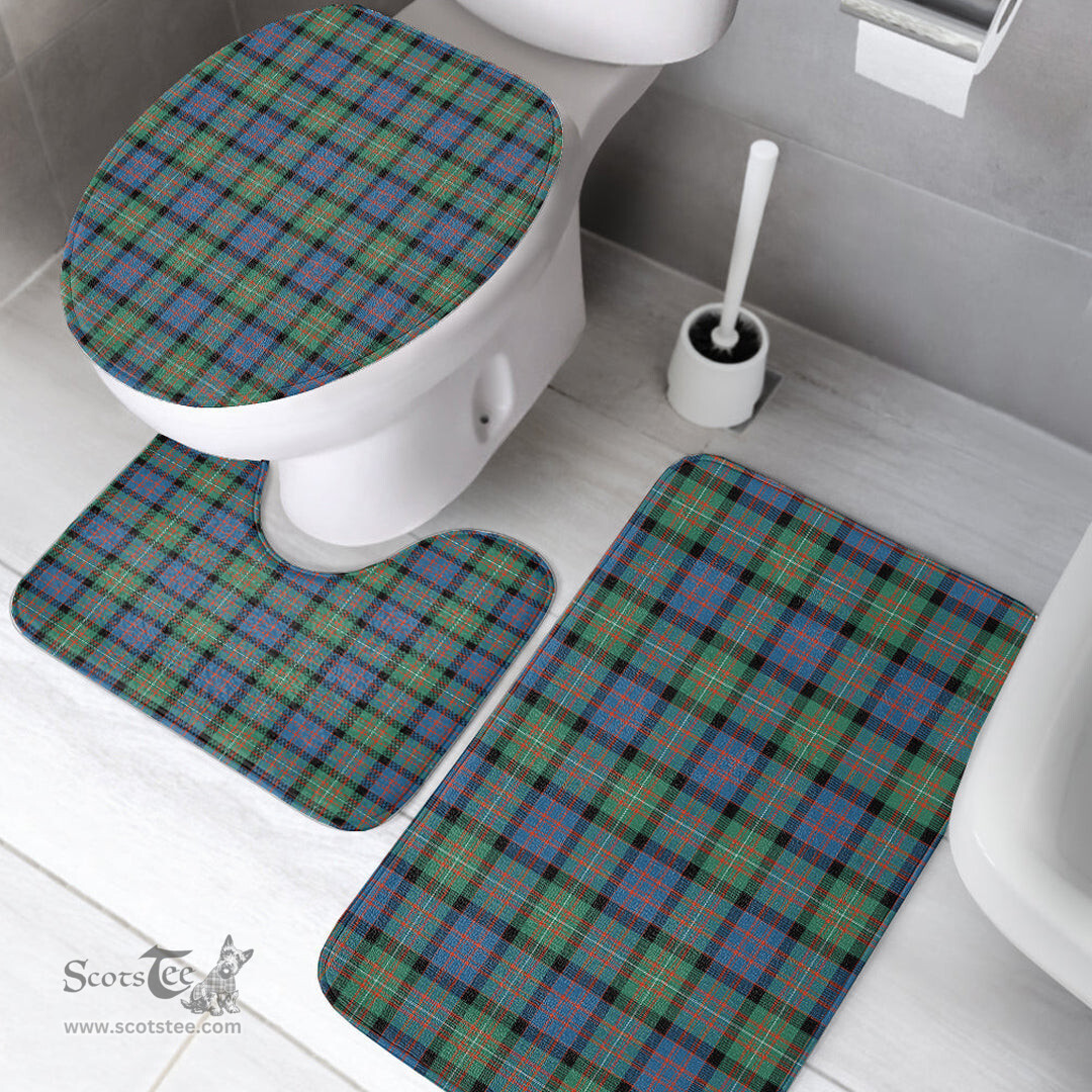 Scottish MacDonnell of Glengarry Ancient Clan Tartan Bath Rug Set Plaid Bathroom Set