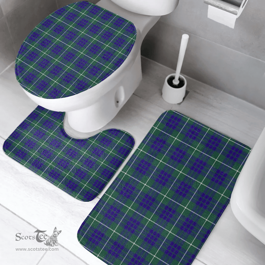 Scottish Hamilton Hunting Modern Clan Tartan Bath Rug Set Plaid Bathroom Set
