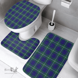 Scottish Hamilton Hunting Modern Clan Tartan Bath Rug Set Plaid Bathroom Set