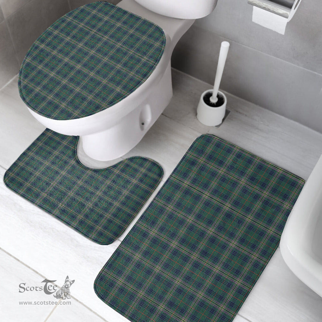 Scottish Kennedy Modern Clan Tartan Bath Rug Set Plaid Bathroom Set