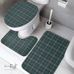 Scottish Kennedy Modern Clan Tartan Bath Rug Set Plaid Bathroom Set
