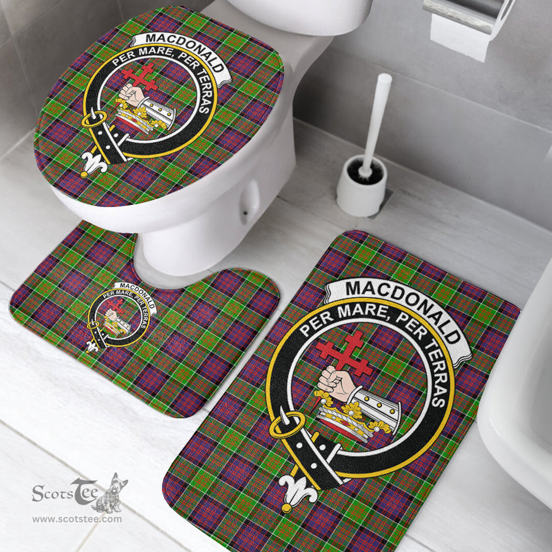Scottish MacDonald of Clanranald Clan Crest Tartan Bath Rug Set Plaid Bathroom Set