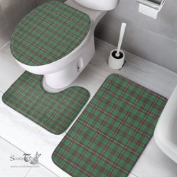 Scottish MacKinnon Hunting Ancient Clan Tartan Bath Rug Set Plaid Bathroom Set