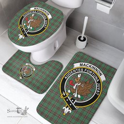 Scottish MacKinnon Hunting Ancient Clan Crest Tartan Bath Rug Set Plaid Bathroom Set
