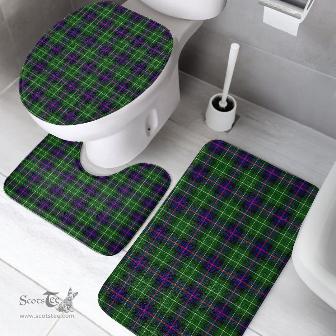 Scottish Leslie Hunting Clan Tartan Bath Rug Set Plaid Bathroom Set