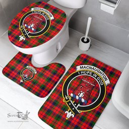 Scottish MacNaughton Modern Clan Crest Tartan Bath Rug Set Plaid Bathroom Set