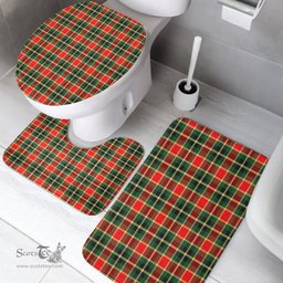 Scottish MacLachlan Hunting Modern Clan Tartan Bath Rug Set Plaid Bathroom Set