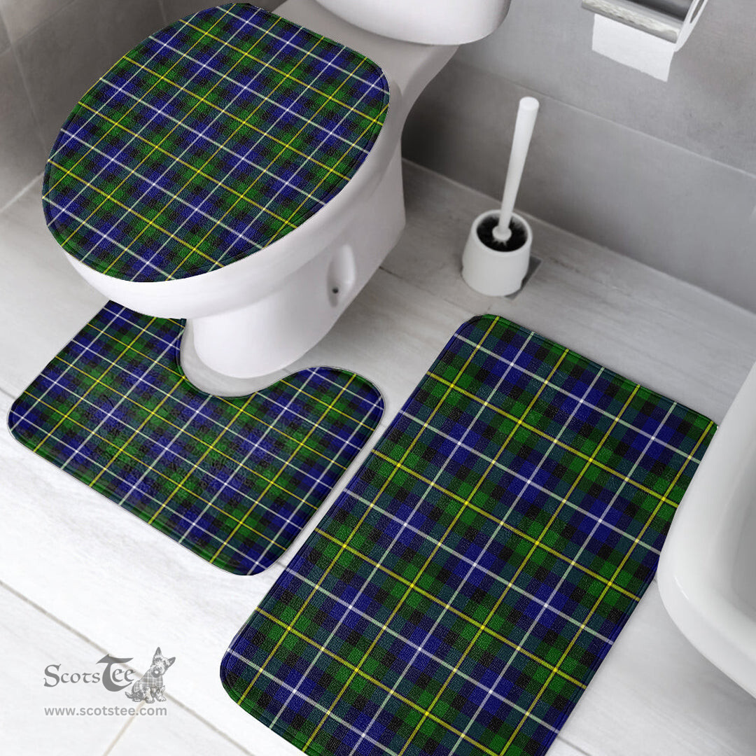 Scottish MacNeill of Barra Modern Clan Tartan Bath Rug Set Plaid Bathroom Set