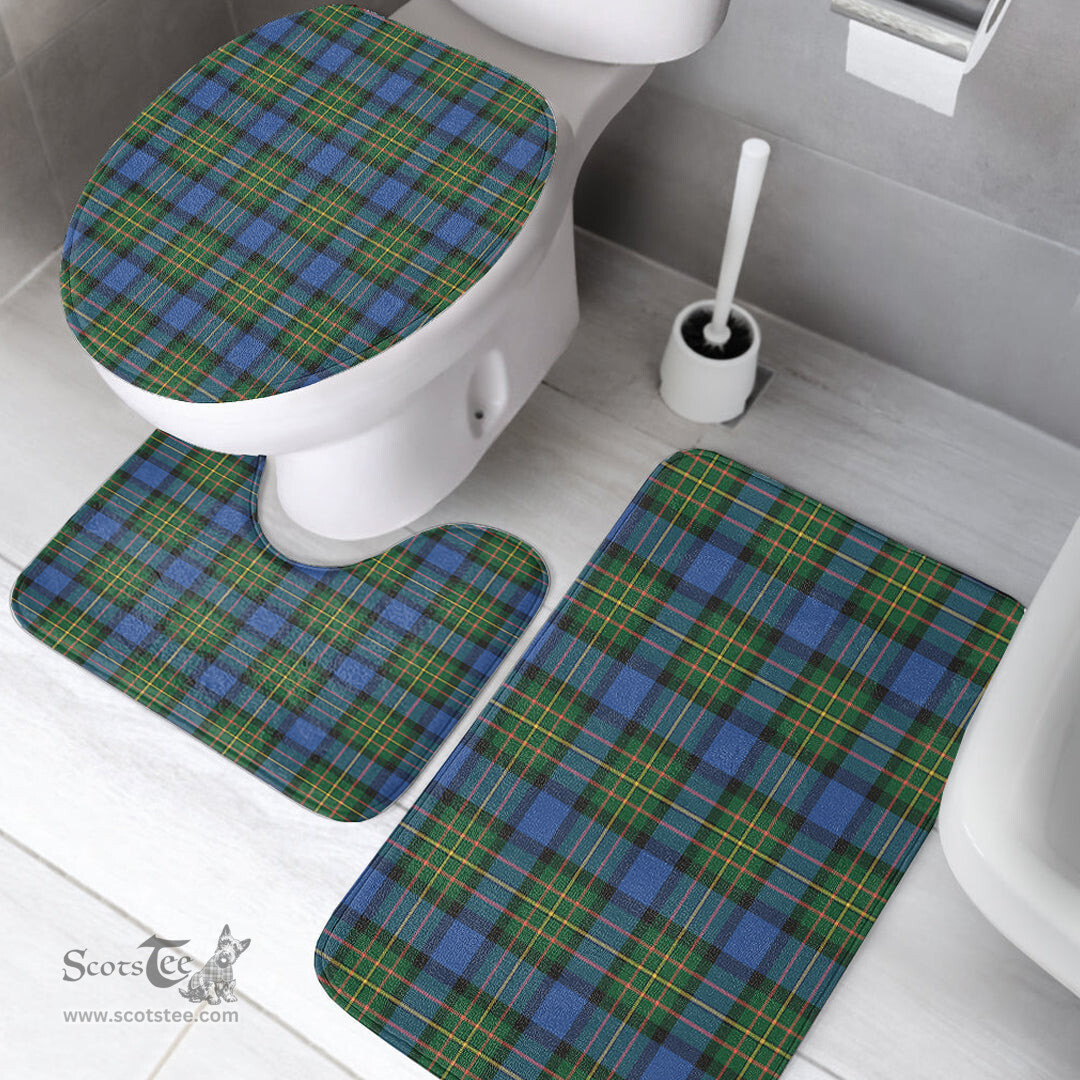 Scottish MacLaren Ancient Clan Tartan Bath Rug Set Plaid Bathroom Set