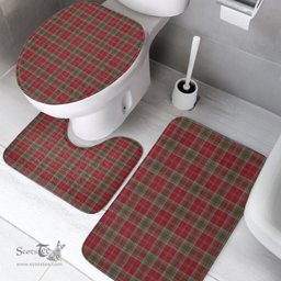 Scottish Lindsay Weathered Clan Tartan Bath Rug Set Plaid Bathroom Set