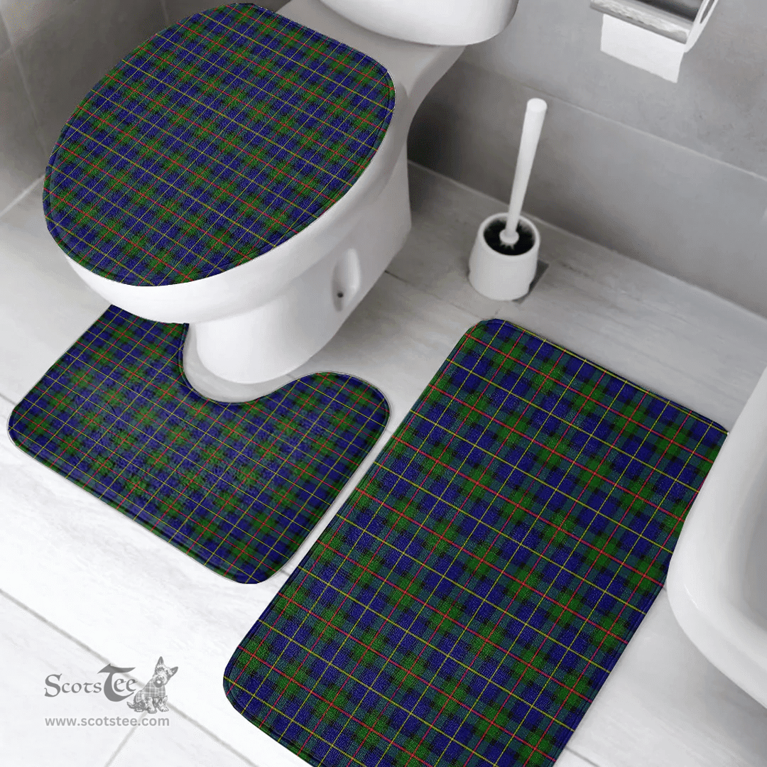 Scottish MacLeod of Harris Modern Clan Tartan Bath Rug Set Plaid Bathroom Set