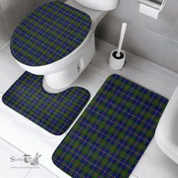 Scottish MacLeod of Harris Modern Clan Tartan Bath Rug Set Plaid Bathroom Set