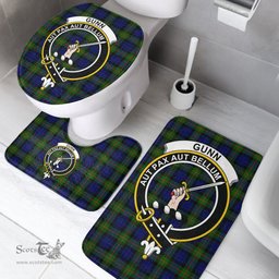 Scottish Gunn Modern Clan Crest Tartan Bath Rug Set Plaid Bathroom Set