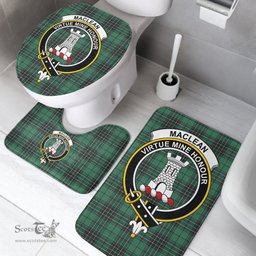Scottish MacLean Hunting Ancient Clan Crest Tartan Bath Rug Set Plaid Bathroom Set