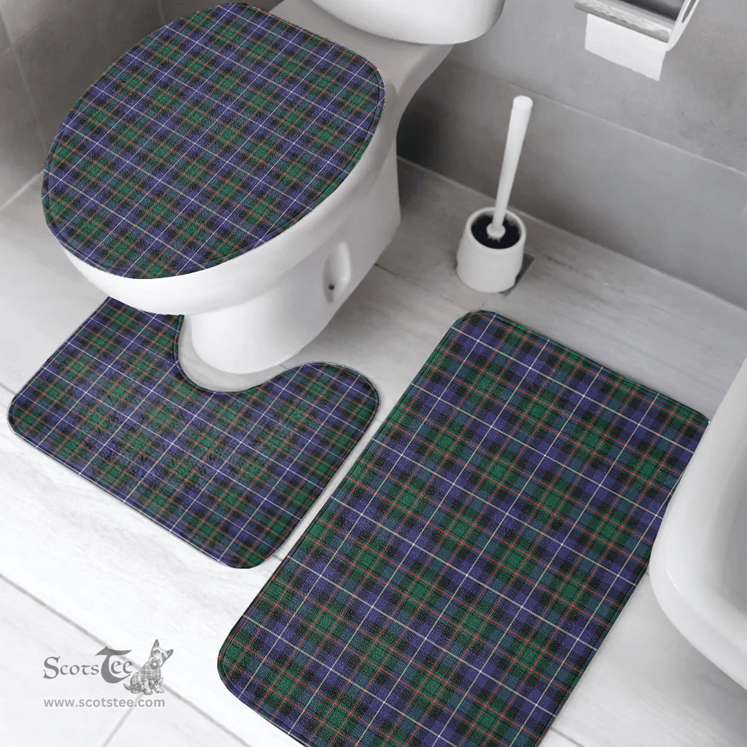Scottish MacRae Hunting Modern Clan Tartan Bath Rug Set Plaid Bathroom Set