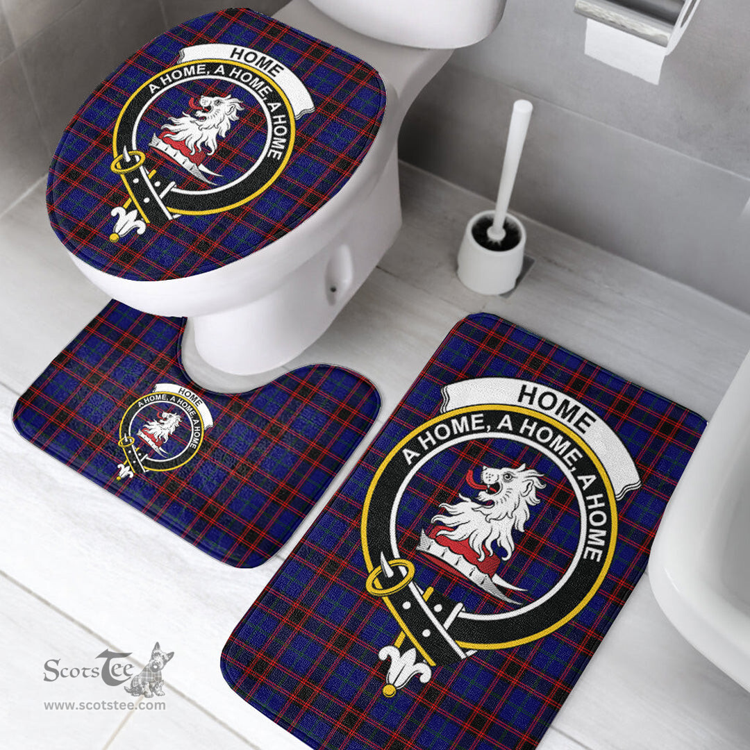 Scottish Home Modern Clan Crest Tartan Bath Rug Set Plaid Bathroom Set