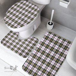 Scottish MacPherson Dress Modern Clan Tartan Bath Rug Set Plaid Bathroom Set