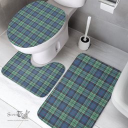 Scottish Leslie Hunting Ancient Clan Tartan Bath Rug Set Plaid Bathroom Set