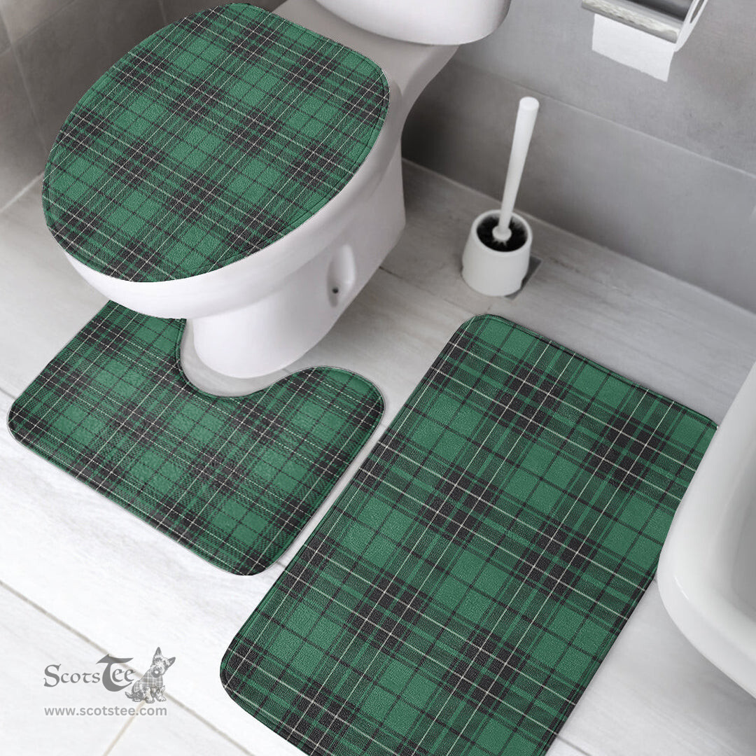 Scottish MacLean Hunting Ancient Clan Tartan Bath Rug Set Plaid Bathroom Set