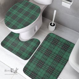 Scottish MacLean Hunting Ancient Clan Tartan Bath Rug Set Plaid Bathroom Set