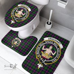 Scottish Urquhart Modern Clan Crest Tartan Bath Rug Set Plaid Bathroom Set
