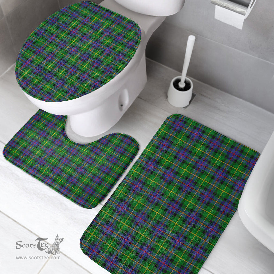Scottish Tait Modern Clan Tartan Bath Rug Set Plaid Bathroom Set
