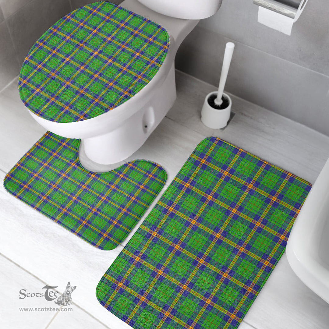 Scottish New Mexico Clan Tartan Bath Rug Set Plaid Bathroom Set