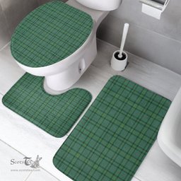 Scottish Ross Hunting Ancient Clan Tartan Bath Rug Set Plaid Bathroom Set