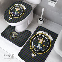 Scottish Murray of Atholl Modern Clan Crest Tartan Bath Rug Set Plaid Bathroom Set