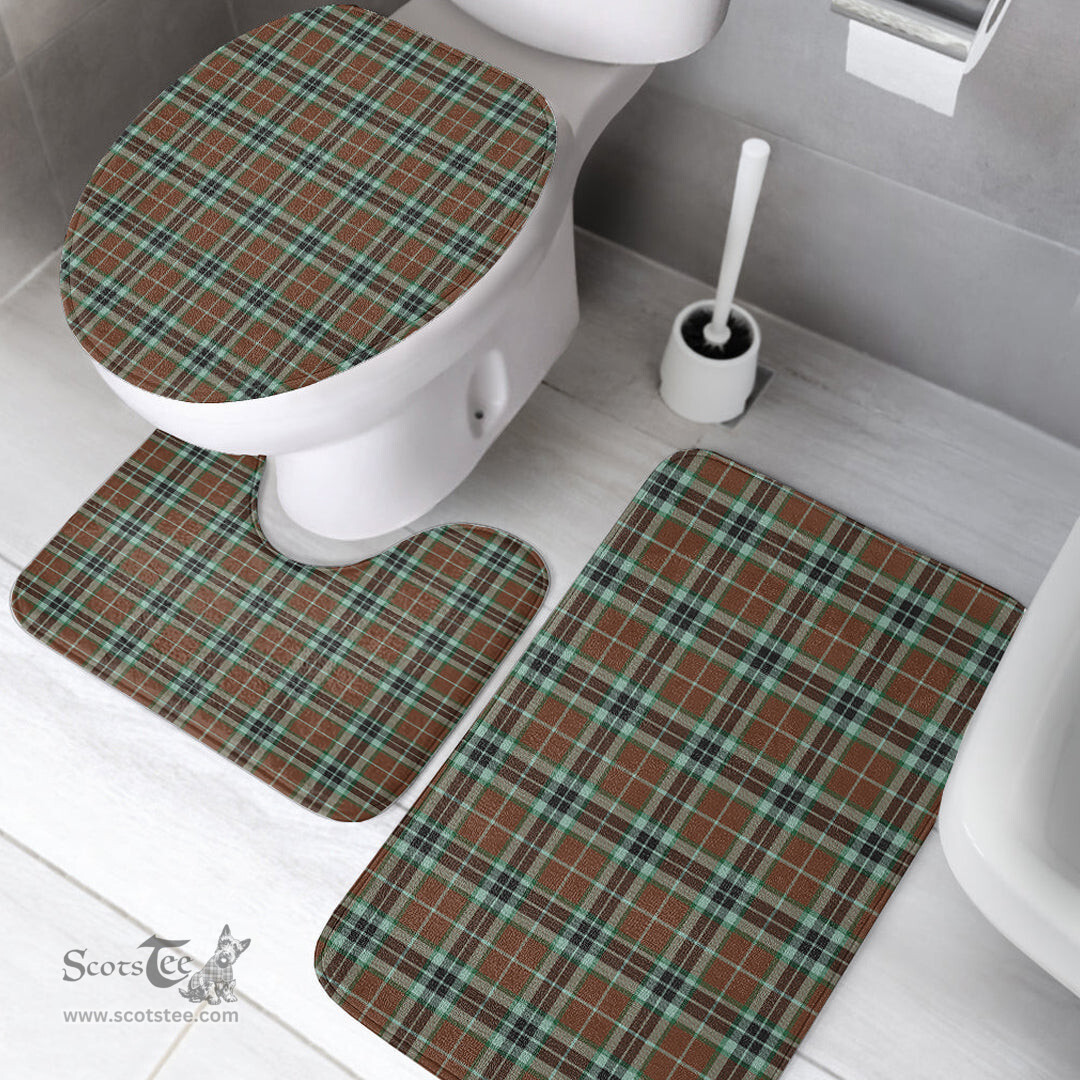 Scottish Thomson Hunting Modern Clan Tartan Bath Rug Set Plaid Bathroom Set