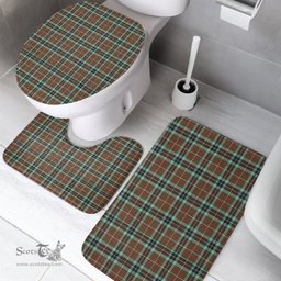 Scottish Thomson Hunting Modern Clan Tartan Bath Rug Set Plaid Bathroom Set