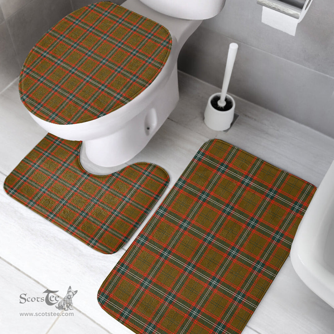 Scottish Seton Hunting Modern Clan Tartan Bath Rug Set Plaid Bathroom Set