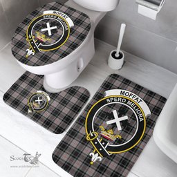 Scottish Moffat Modern Clan Crest Tartan Bath Rug Set Plaid Bathroom Set