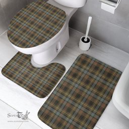Scottish Stewart Hunting Weathered Clan Tartan Bath Rug Set Plaid Bathroom Set