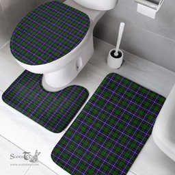 Scottish Russell Modern Clan Tartan Bath Rug Set Plaid Bathroom Set