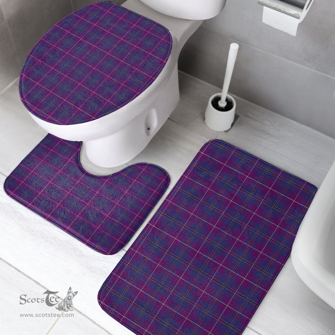 Scottish Pride of Glencoe Clan Tartan Bath Rug Set Plaid Bathroom Set