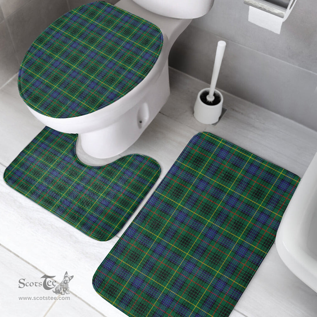 Scottish Stewart Hunting Modern Clan Tartan Bath Rug Set Plaid Bathroom Set
