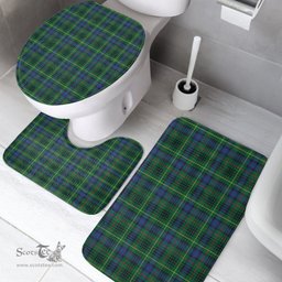 Scottish Stewart Hunting Modern Clan Tartan Bath Rug Set Plaid Bathroom Set