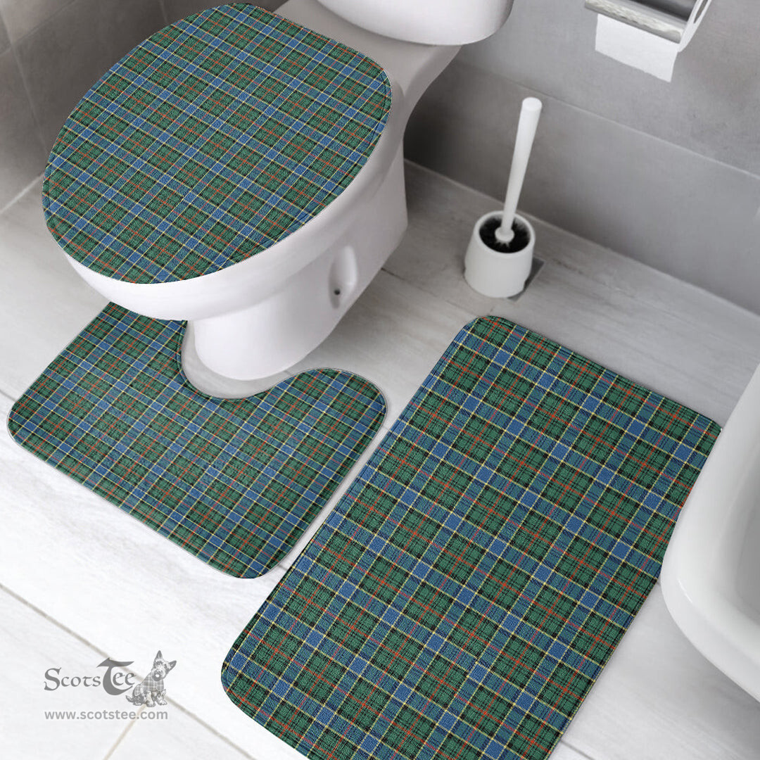 Scottish Ogilvie Hunting Ancient Clan Tartan Bath Rug Set Plaid Bathroom Set